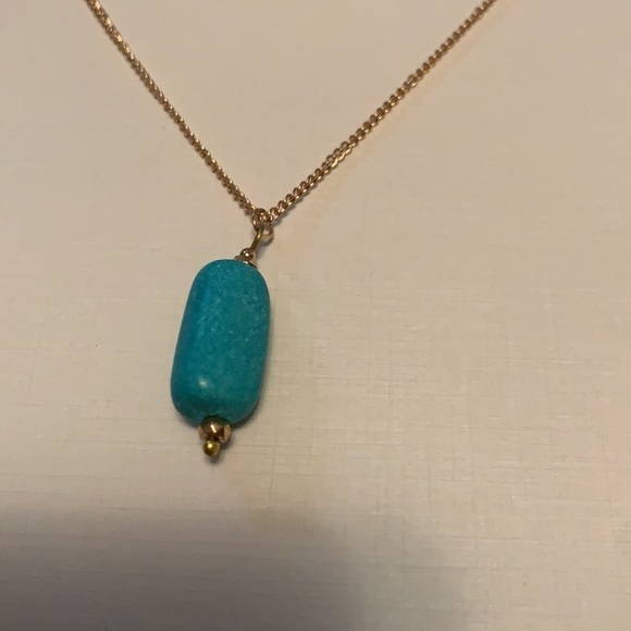 Shades of turquoise triple strand necklace, new - Picture 5 of 7